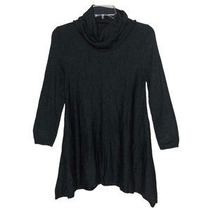 **SALE** THE LIMITED | Tunic Length Dark Gray Cowl Neck 3/4 Sleeve Sweater